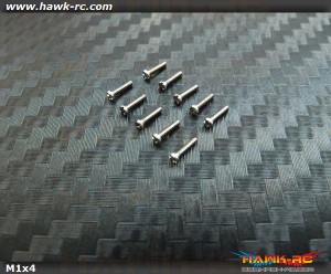 Hawk Creation M1x4mm Pan Head Stainless Steel Screws (10pcs)